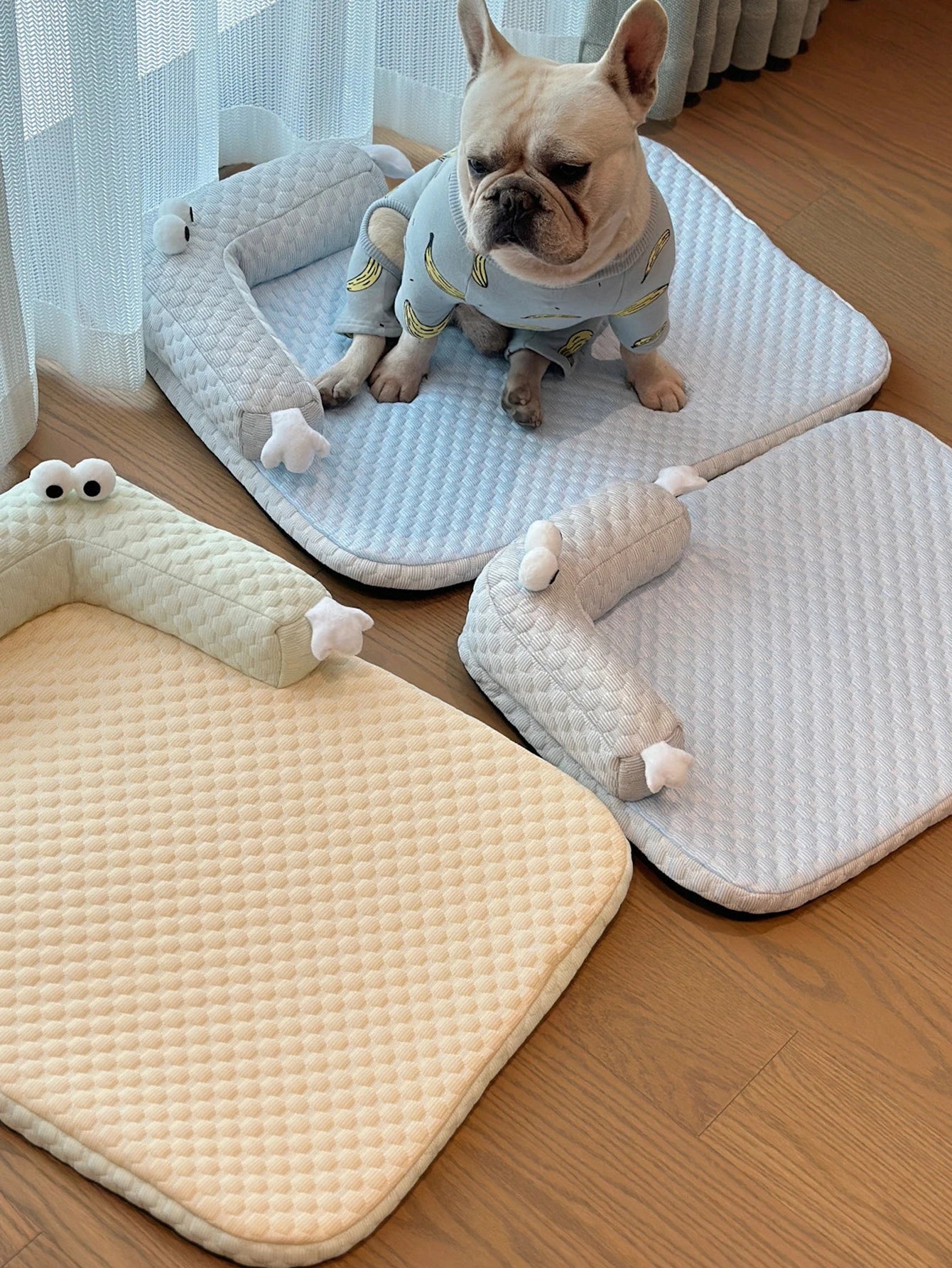 cooling orthopedic pet beds waterproof sofa dog bed with removable washable cover, pet bed mat for small and medium-sized  pets