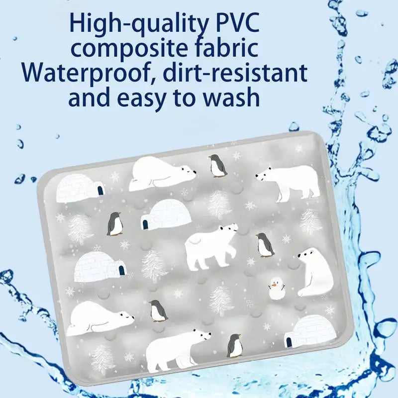 Dog Cooling Mat Indoor Chill Pet Pad 16x20 Inch Self-Cooling Dog Sleep Mat Washable Portable For Indoor Outdoor For Small Medium