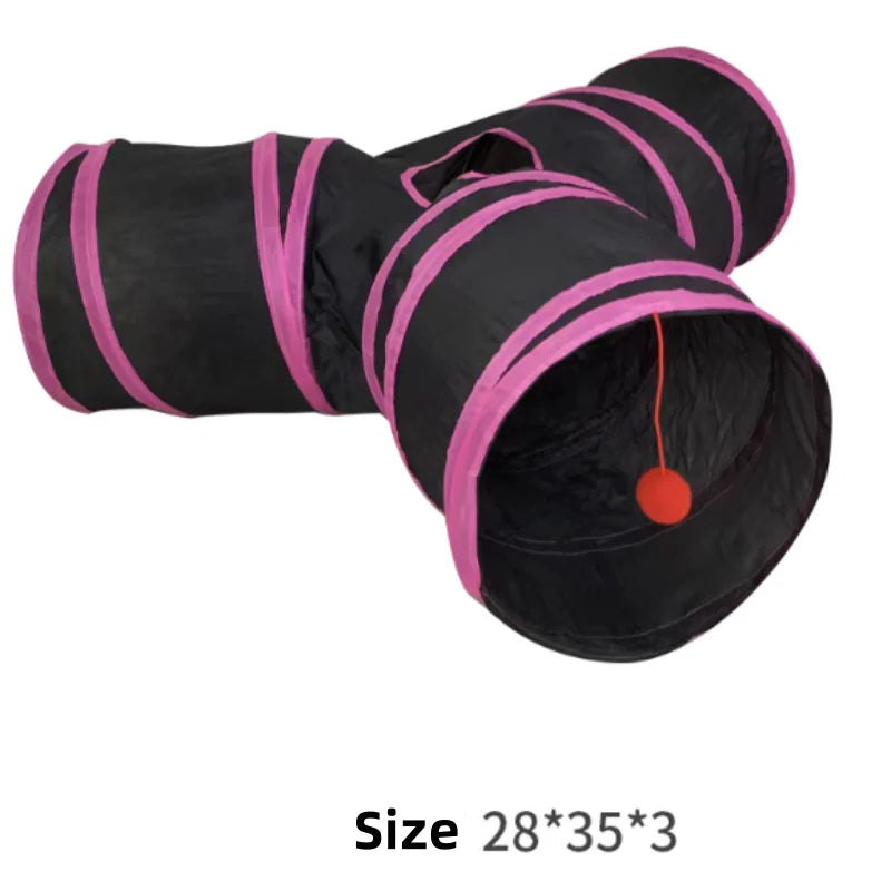 Foldable Cat Tunnel Tube Interactive Fun Kitty Training Toy Boredom Buster for Puppy Kitten Pet Supplies Cat Accessory