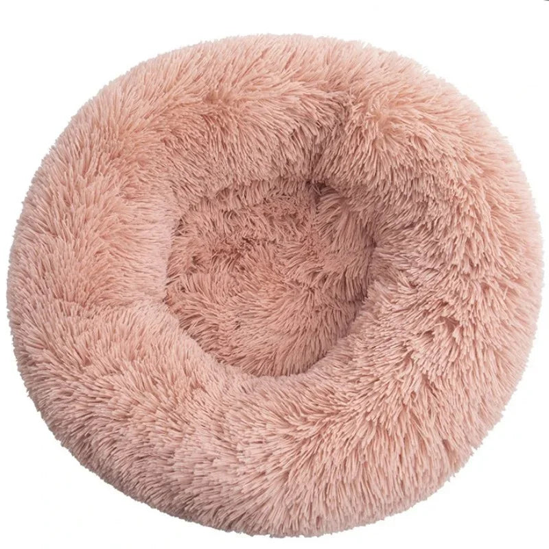 40-90cm  - 6 Sizes Round Pet Bed for Large Dog Bed Super Soft Cat Bed Plush Dog House for Medium Dog House Winter Warm Sleeping