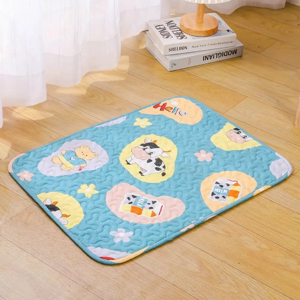 Cute Washable Dog Cooling Mat Summer Pad Breathable Pet Cold Bed Pet Ice Pad Blanket Dog or Cat Sleeping Pad Pet