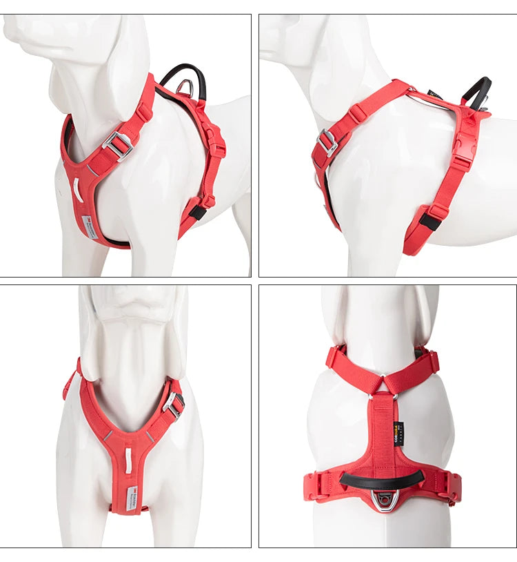 Pet Dog Harness No Pull Reflective for Small Medium Large Dog Explosionproof Vest Harness Adjustable Breathable Dog Chest Straps