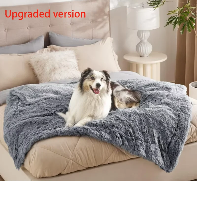 Waterproof Pet Blanket Liquid Pee Proof Dogs Blankets For Sofa Bed Couch Shaggy Large Size Reversible Furniture Protector Cover