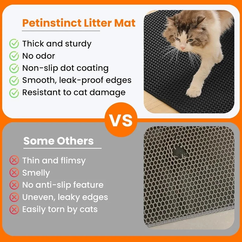 Cat Litter Mat Large Size Waterproof Pet Toilet Cat Litter Trapping Mat Non Slip Double Layer Cats Litter Box Pad Pet Product