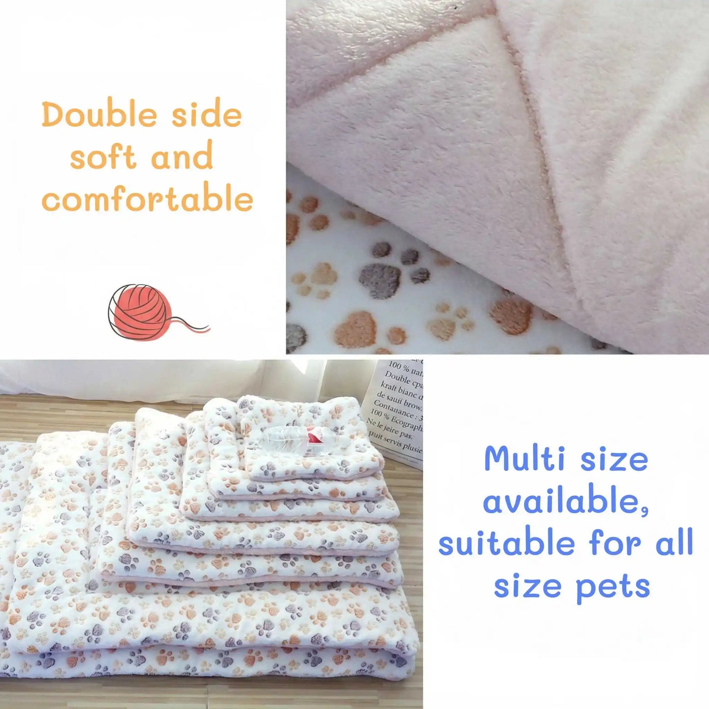12 Color Dog Bed Mat Portable Pet Sleeping Bed Plush Blanket Washable Cat Bed Sofa Home Travel Comfort Warm Soft Flannel Blanket