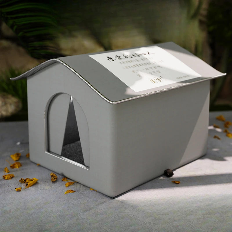 Stray Cat/Dog House Waterproof Outdoor Winter Warm Pet Cave Sleeping Beds Home Foldable Washable for Small Dog Puppy Supplies