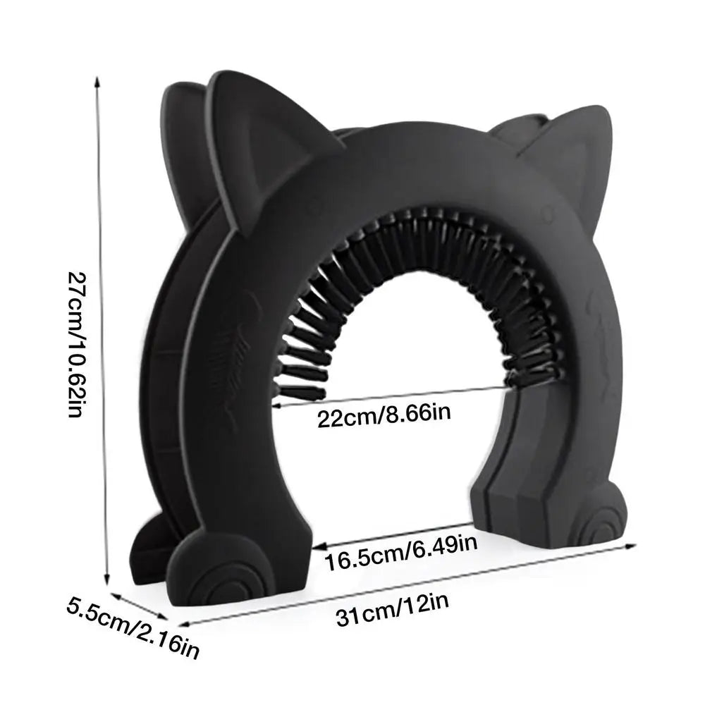 Pet Cat Dog Door Hole Access Direction Controllable Toy For Pet Training Dog Cats Kitten ABS Pet Gate Door Kit with Clean Brush