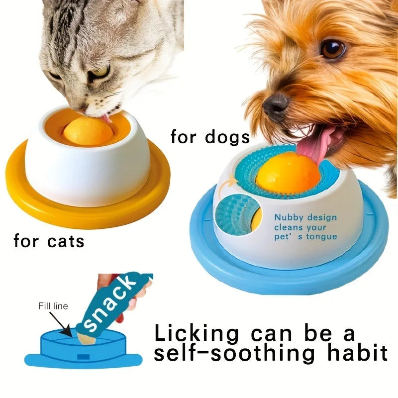 Pet Lick Mat Slow Feeder Dog Cat Yogurt Licking Plate Interactive Snack Bowl Anti-Choking Pet Dental Health Feeding Mat Supplies