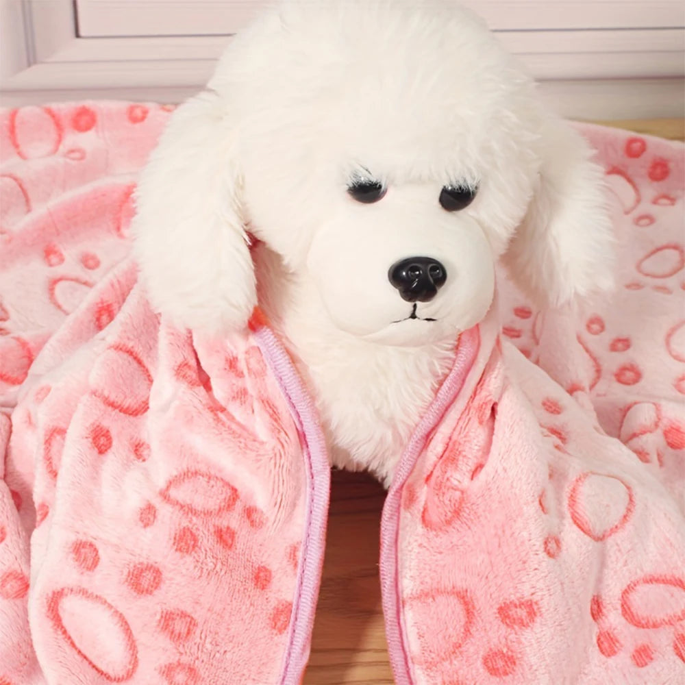 3 Sizes Super Soft Fluffy Premium Fleece Pet Blanket  Pet Mat Warm Comfortable Blanket for Cat Dogs Cat Pet Supplies Easy Clean