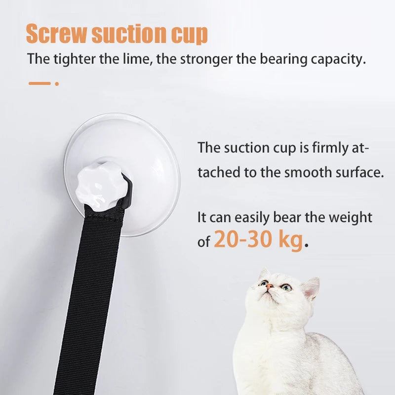 Hanging Double-layer Velvet Cat Suspension Bed Winter Warm Nest Window Suction Cup Suspension Pet Supplies 20kg Cat Accessories