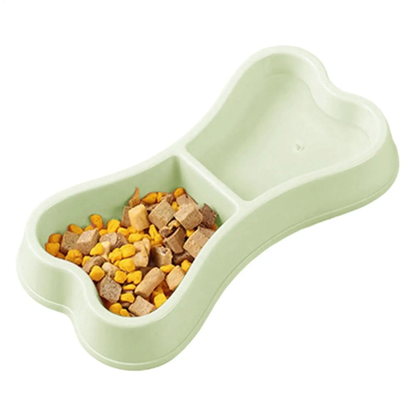 Pet Bowl Bone-Shaped Pet Bowls 2 in 1 Food & Water Dish with Non-Slip Base Cat Feeding Set for Small Spaces Pet Feeding