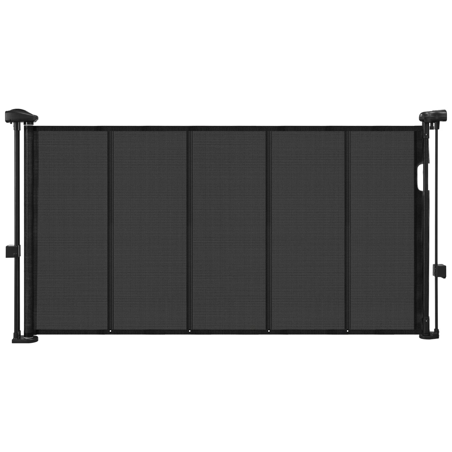 55/71/110in Retractable Baby Gate 34in Tall Extends Wide Retractable Gate for Kids Pets Mesh Material Easy to Install