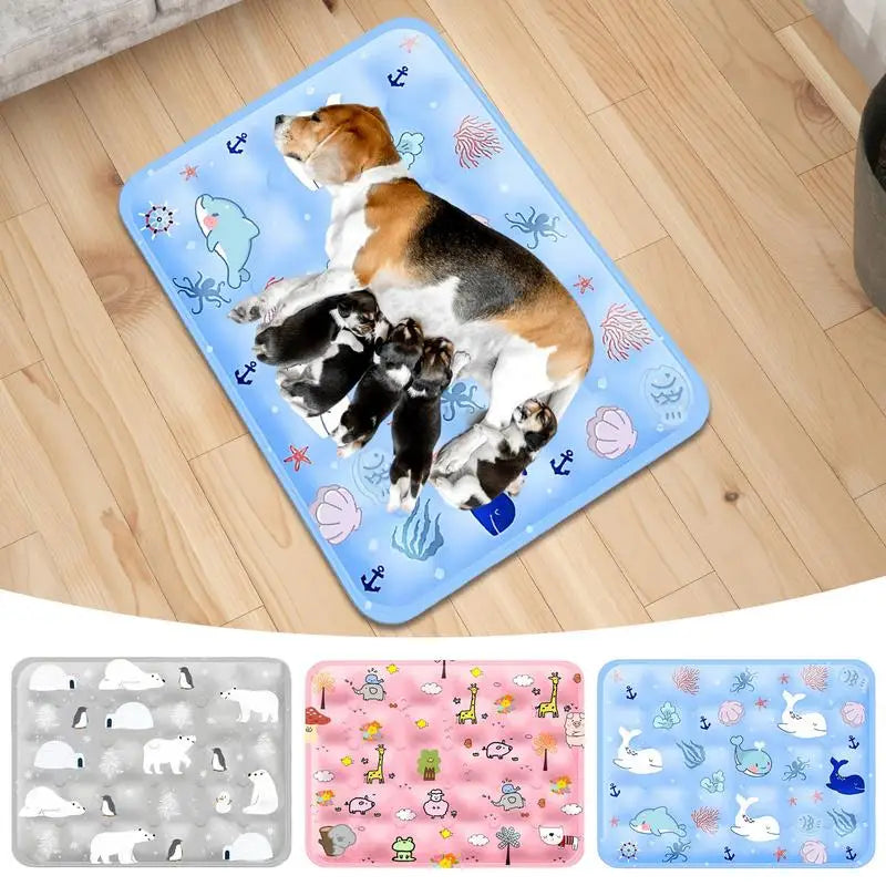 Dog Cooling Mat Indoor Chill Pet Pad 16x20 Inch Self-Cooling Dog Sleep Mat Washable Portable For Indoor Outdoor For Small Medium