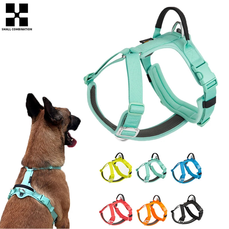 Pet Harness No Pull Nylon Reflective Dog Harness Adjustable Comfortable Control Walking Running Accessories