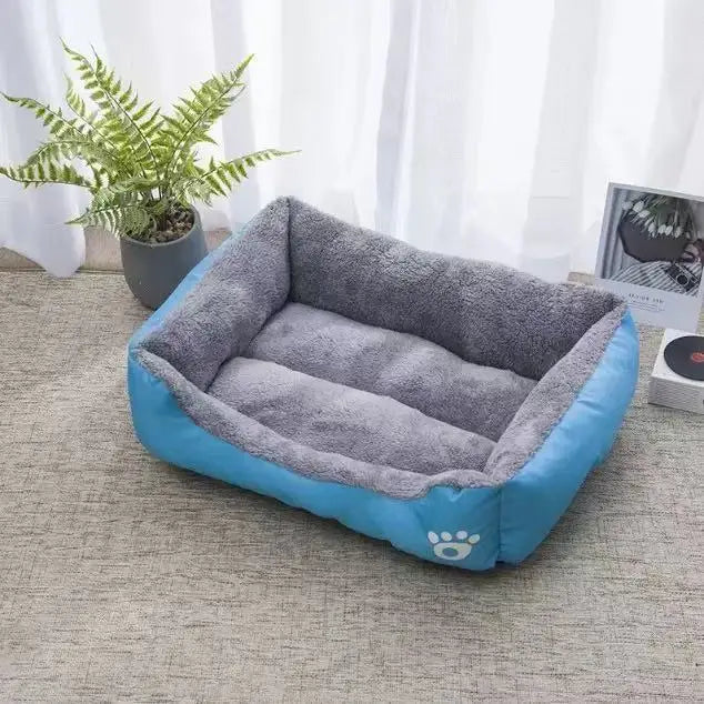 Large Plush Dog Bed & Cat Mat, Deep Sleeping Warm Soft Cushion, Calming Pet House for Small Dogs, Puppy, Chihuahua