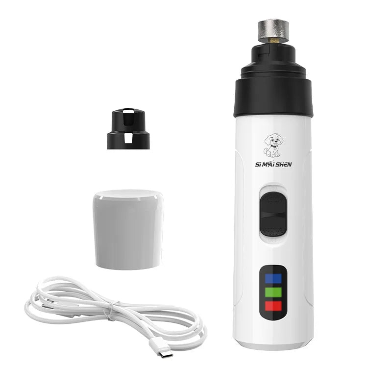 Dog Nail Grinders Painless USB Charging  Rechargeable Pet Nail Clippers Quiet Electric Dog Cat Paws Nail Grooming Trimmer Tools