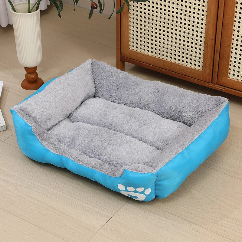 Pet Large Dog Bed Warm House Sleeping Bed Long Hair Plush Cat Dog Mat Warm Cushion Washable Soft Kennel Bed for Indoor Pets