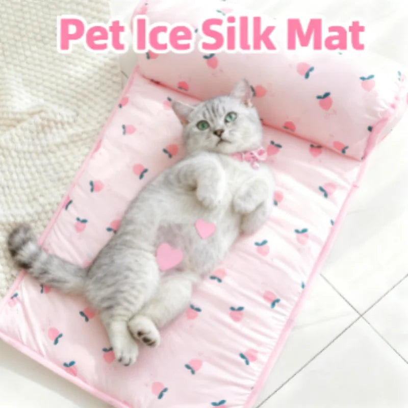 Cooling Dog Mat Summer Pad Breathable Pet Bed Sofa Washable Blanket for Small Medium Large Dogs And Cats