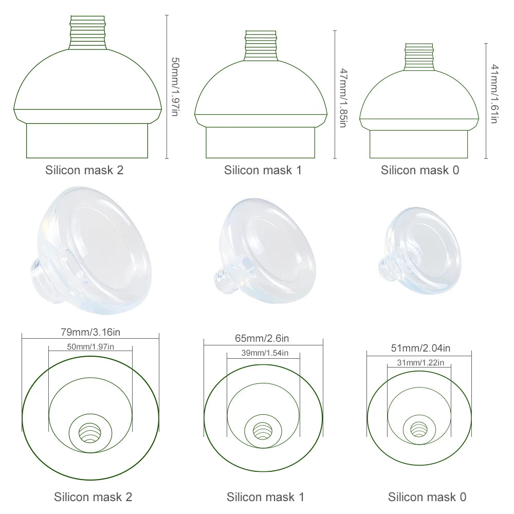 Pet Asthma Inhaler Spacer Aerosol Chamber for Dogs Cats with Breathing Indicator & Silicone Masks Vet Respiratory Care
