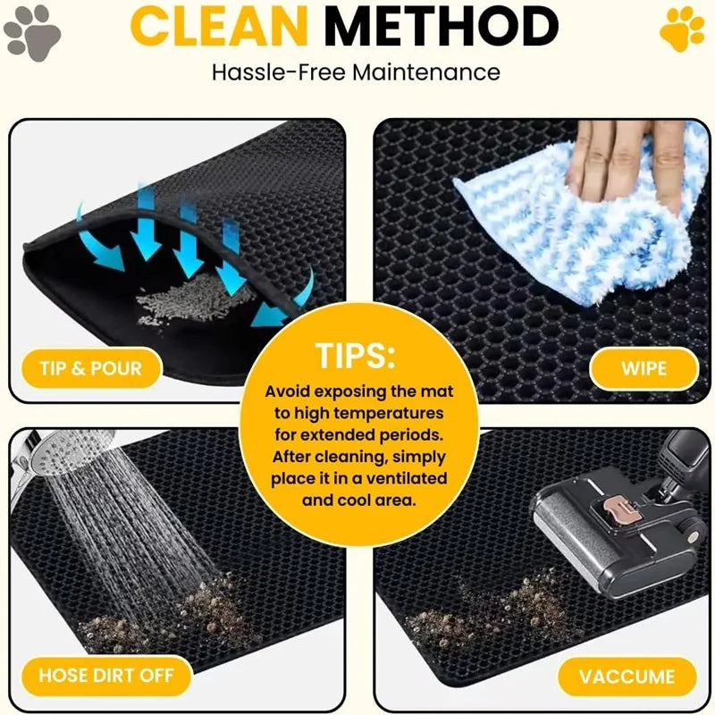 Cat Litter Mat Large Size Waterproof Pet Toilet Cat Litter Trapping Mat Non Slip Double Layer Cats Litter Box Pad Pet Product