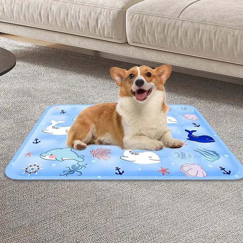 Dog Cooling Mat Indoor Chill Pet Pad 16x20 Inch Self-Cooling Dog Sleep Mat Washable Portable For Indoor Outdoor For Small Medium