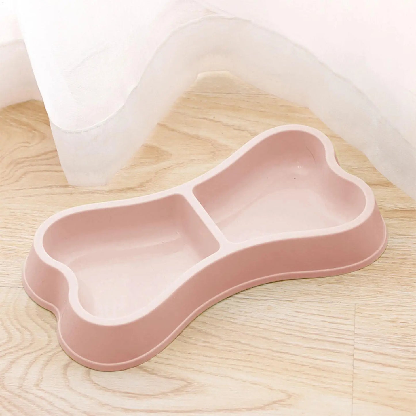 Pet Bowl Bone-Shaped Pet Bowls 2 in 1 Food & Water Dish with Non-Slip Base Cat Feeding Set for Small Spaces Pet Feeding