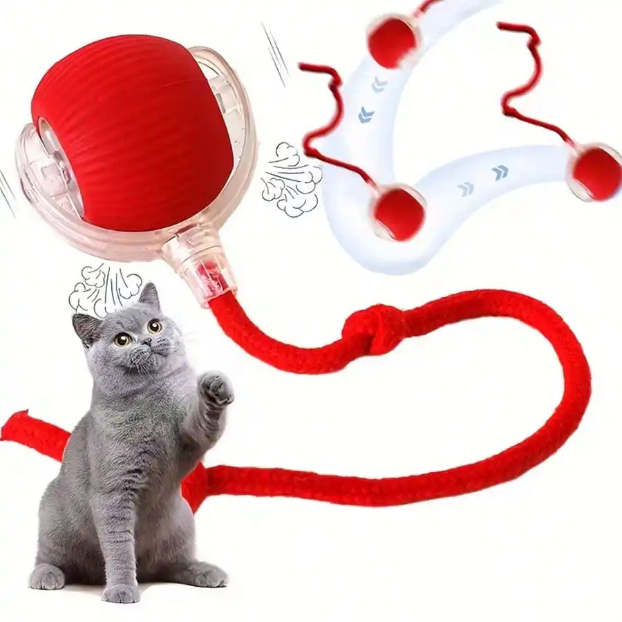 1pc Unpredictable Interactive Gravity Ball Automatic Electronic Cat Toy, Suitable For Play And Entertainment, Random Color