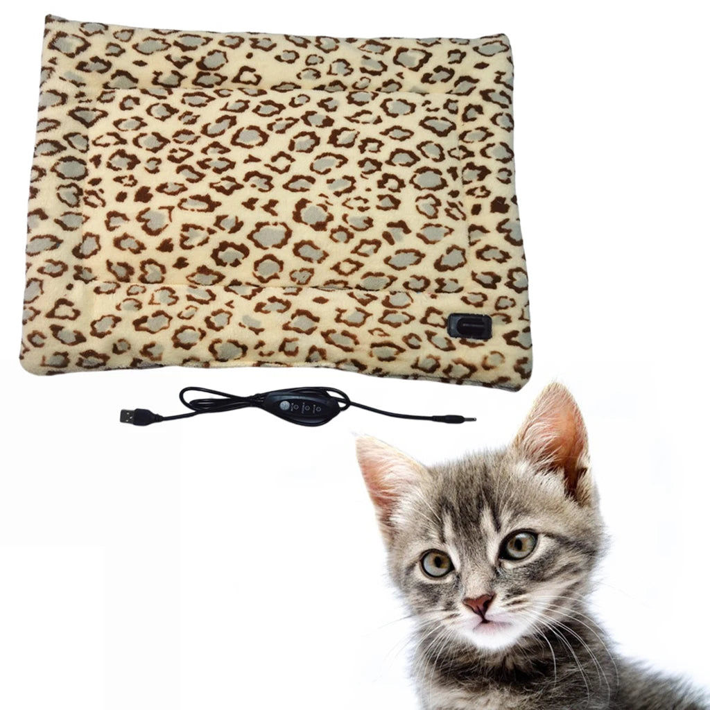 Pet Electric Blanket Washable Winter Warming Pad Cat Dog Heated Nest USB Soft Waterproof Small Pet Mat Bed for Puppy Kitten