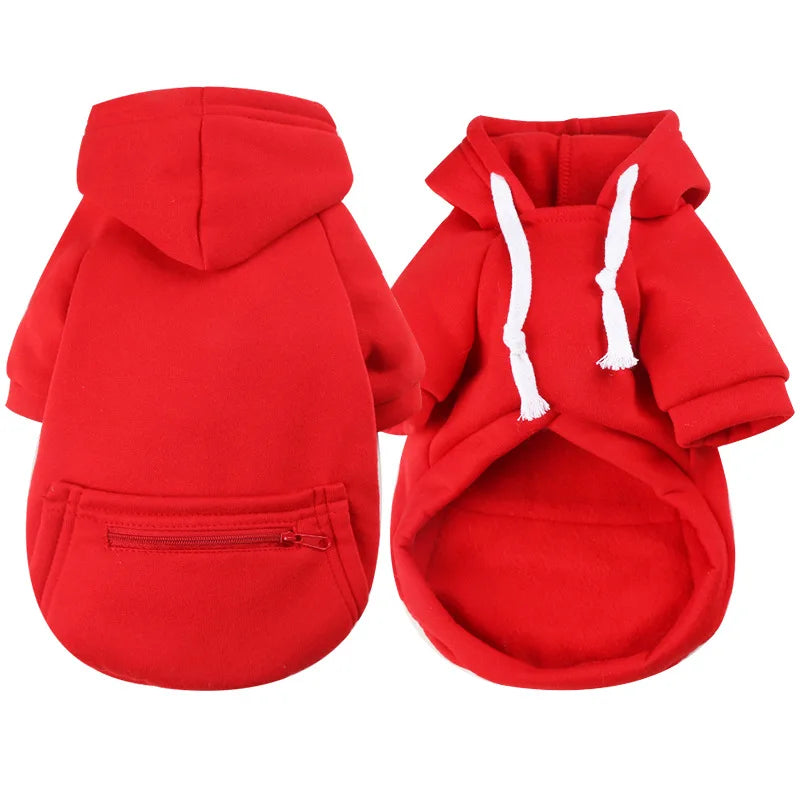 Pet Hoodies for Large Dogs Spring and Autumn Fleece Golden Retriever Sweatshirt with Hat and Zip Pocket  Pet Clothing