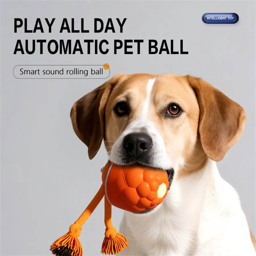 Smart Self-Rolling Electric Dog Ball with Sound Autonomous Operation Realistic Bark & Roll Chew-Resistant for Small Dog Training