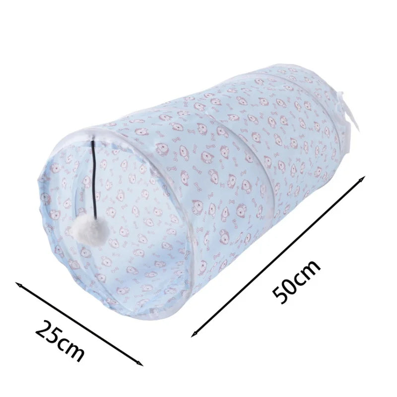 Foldable Cat Tunnel Tube Interactive Fun Kitty Training Toy Boredom Buster for Puppy Kitten Pet Supplies Cat Accessory