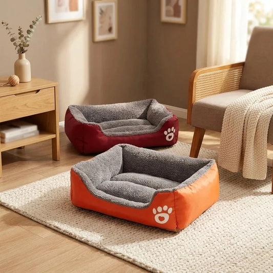 Pet Large Dog Bed Warm House Sleeping Bed Long Hair Plush Cat Dog Mat Warm Cushion Washable Soft Kennel Bed for Indoor Pets