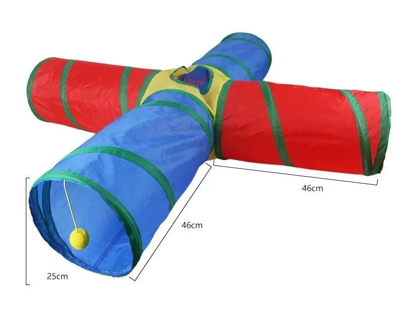 Foldable Cat Tunnel Tube Interactive Fun Kitty Training Toy Boredom Buster for Puppy Kitten Pet Supplies Cat Accessory