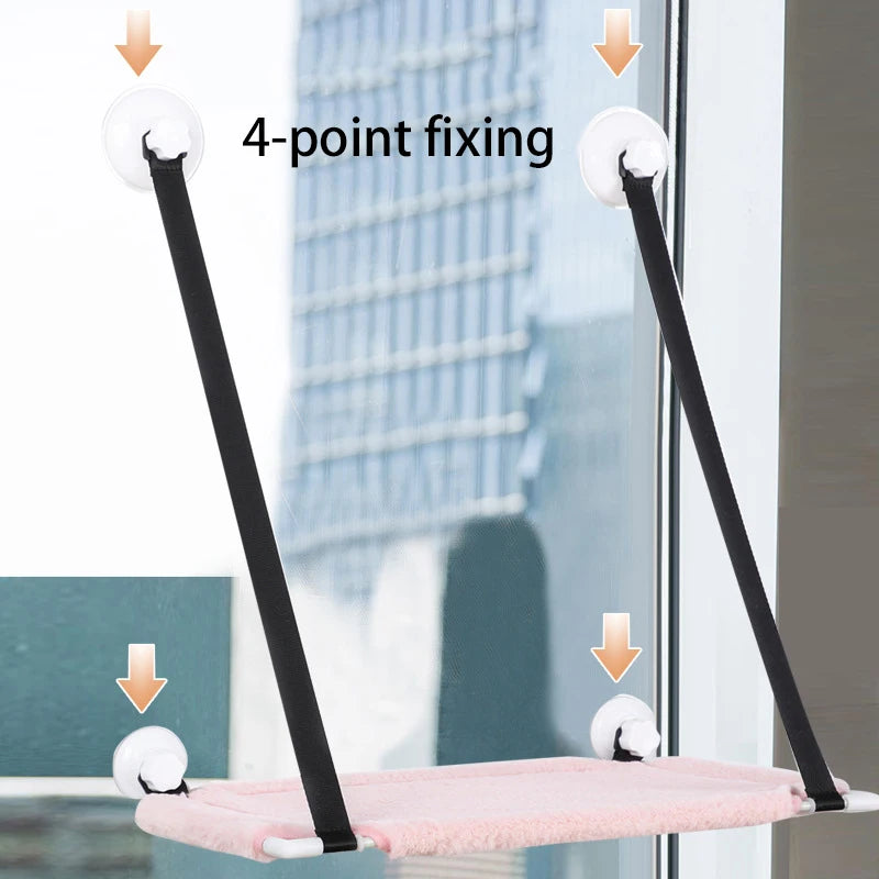 Hanging Double-layer Velvet Cat Suspension Bed Winter Warm Nest Window Suction Cup Suspension Pet Supplies 20kg Cat Accessories