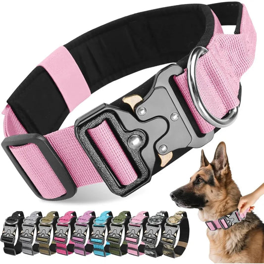 Pet Collar, Adjustable Heavy Duty Wide Thick Dog Collars with Quick Release Buckle, Soft Comfortable for Various Body Type Dogs