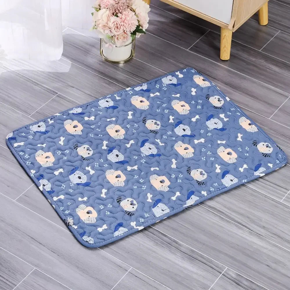 Cute Washable Dog Cooling Mat Summer Pad Breathable Pet Cold Bed Pet Ice Pad Blanket Dog or Cat Sleeping Pad Pet