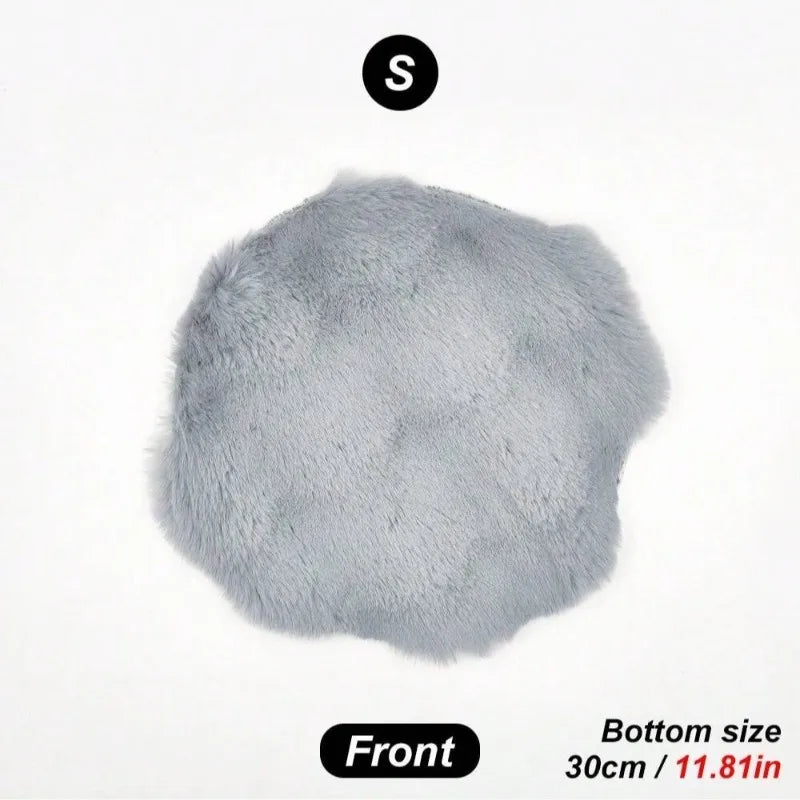 Winter Plush Cat Bed Mat Round Pet Bed for Cats Small Dogs Fleece Pet Sleeping Mat Kitten Puppy Nest Pet Cushion Cat Accessories