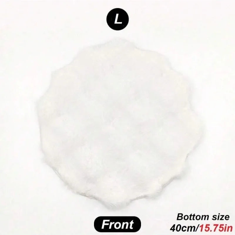 Winter Plush Cat Bed Mat Round Pet Bed for Cats Small Dogs Fleece Pet Sleeping Mat Kitten Puppy Nest Pet Cushion Cat Accessories