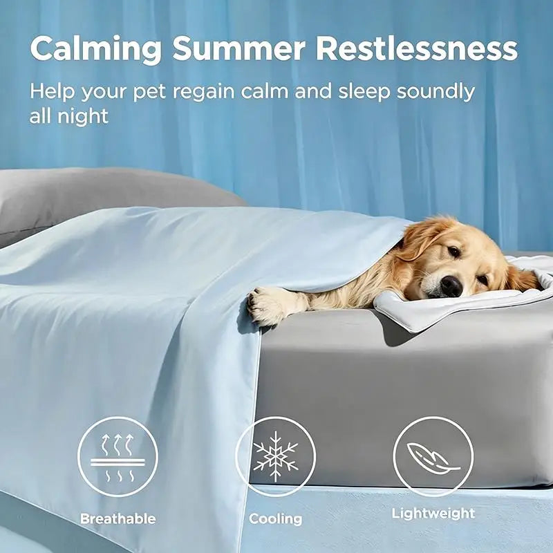 Summer Cooling Thin Blanket For Dogs Cats Breathable Cooling Mat Soft Lightweight Washable Pet Throw Blanket Gift For Pet Lovers