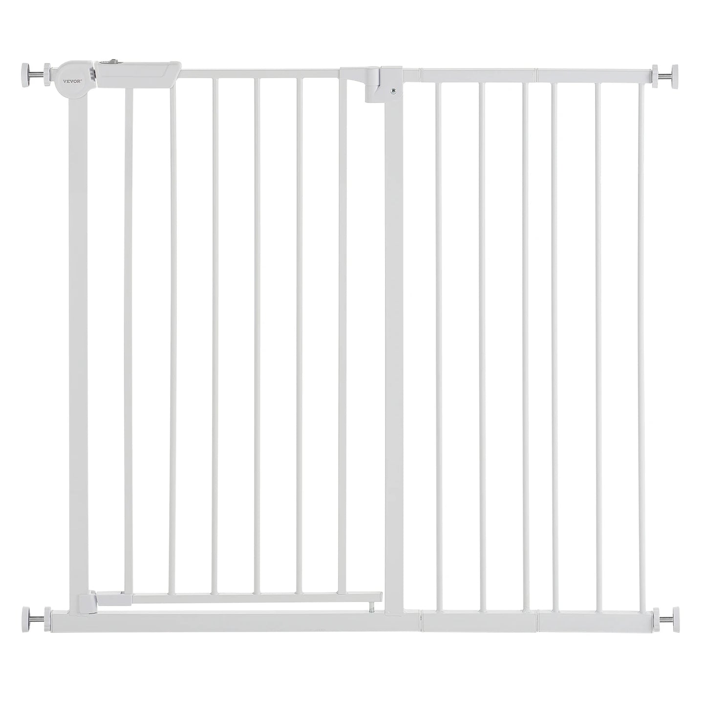 28/30/36 Inches High Dog Gate Easy Step Walk Thru Pet Security Pressure Mount Kit Wall Cups Doorways