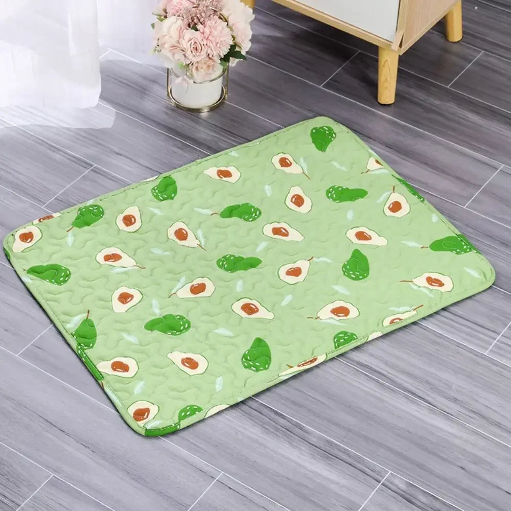 Cute Washable Dog Cooling Mat Summer Pad Breathable Pet Cold Bed Pet Ice Pad Blanket Dog or Cat Sleeping Pad Pet