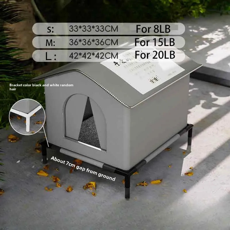 Stray Cat/Dog House Waterproof Outdoor Winter Warm Pet Cave Sleeping Beds Home Foldable Washable for Small Dog Puppy Supplies