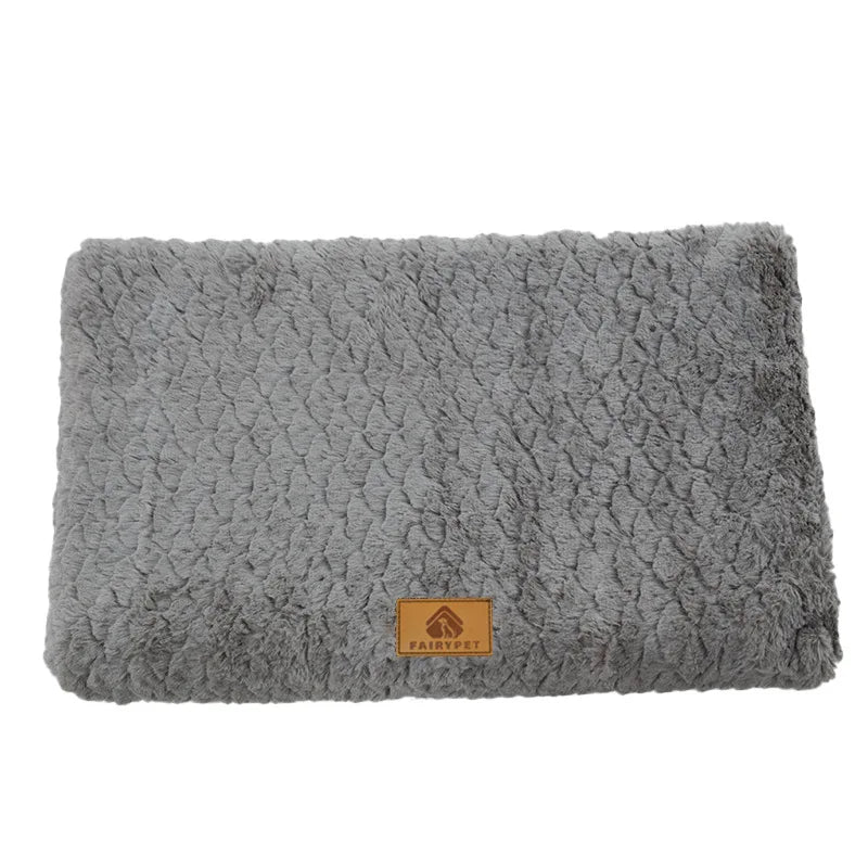 3D Foam Pet Bed With Removable Washable Faux Fur Cover Orthopedic Waterproof Dog Bed For Crate Anti-Slip Bottom Dog Bed
