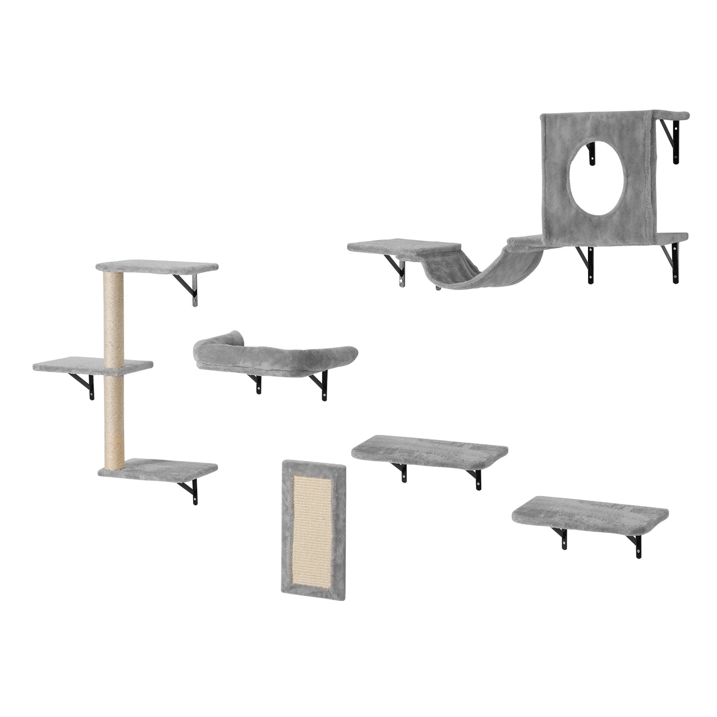 Wall Mounted Cat Shelves Cat Wall Shelves and Perches with Jumping Boards Cat Tree & Cat Grip Cat Furniture and Shelves