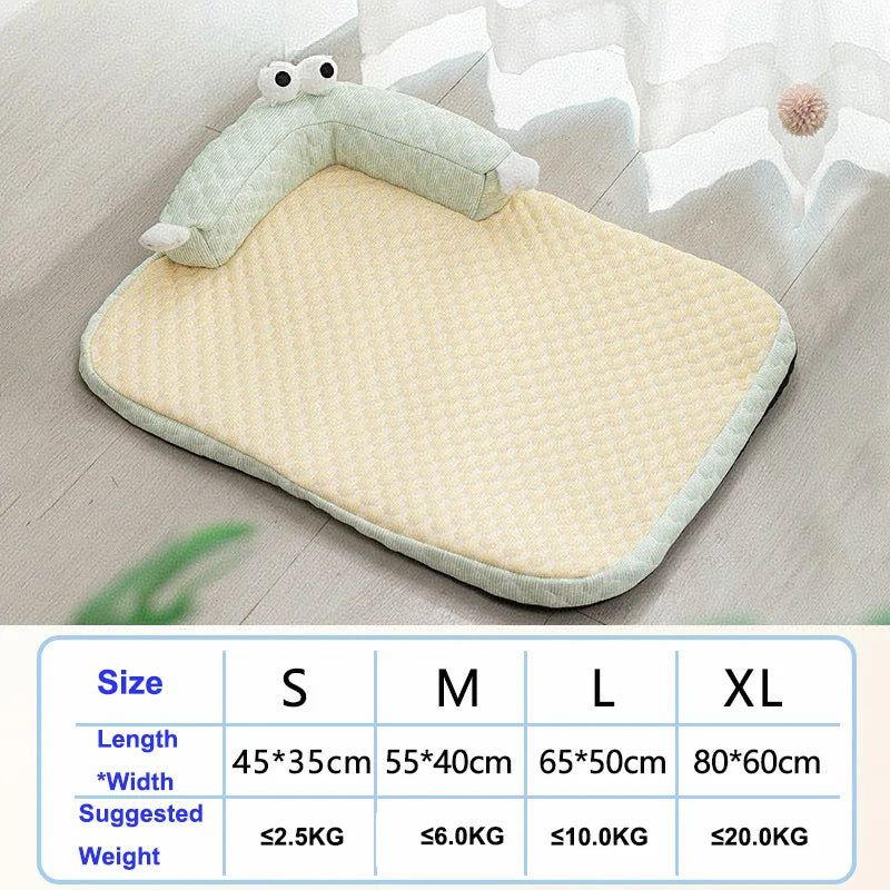 cooling orthopedic pet beds waterproof sofa dog bed with removable washable cover, pet bed mat for small and medium-sized  pets