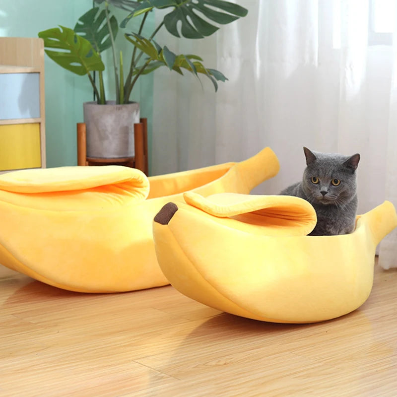 Banana Dog or Cat Bed House Funny Cute Cozy Cat Mat Beds Warm Durable Portable Pet Basket Kennel Dog Cushion Cat Pet Supplies ﻿