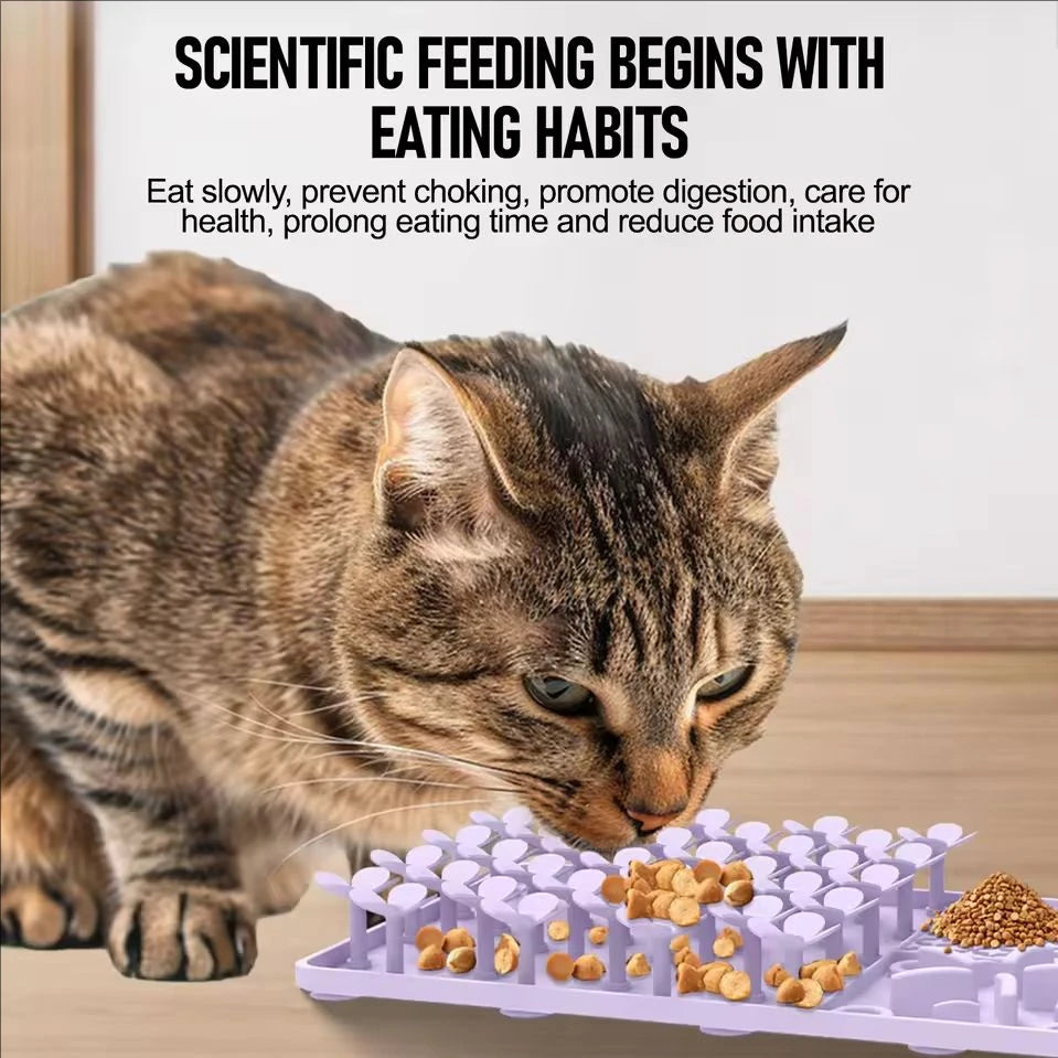 Pet Licking Mat Pet Silicone Eating Ware Dog Slow Food Mat Placemat Dog Feeder Supplies Suction Cup Dog Bathing Distraction