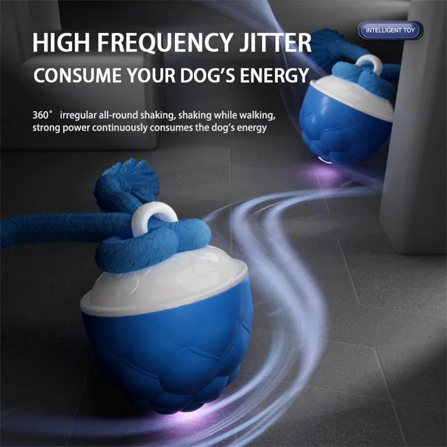Smart Self-Rolling Electric Dog Ball with Sound Autonomous Operation Realistic Bark & Roll Chew-Resistant for Small Dog Training