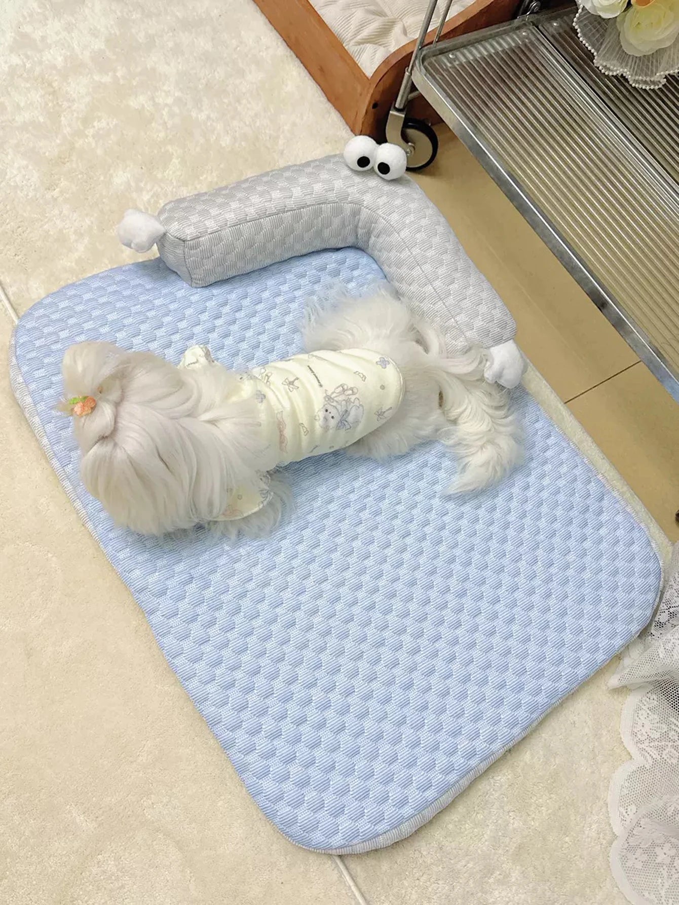 cooling orthopedic pet beds waterproof sofa dog bed with removable washable cover, pet bed mat for small and medium-sized  pets