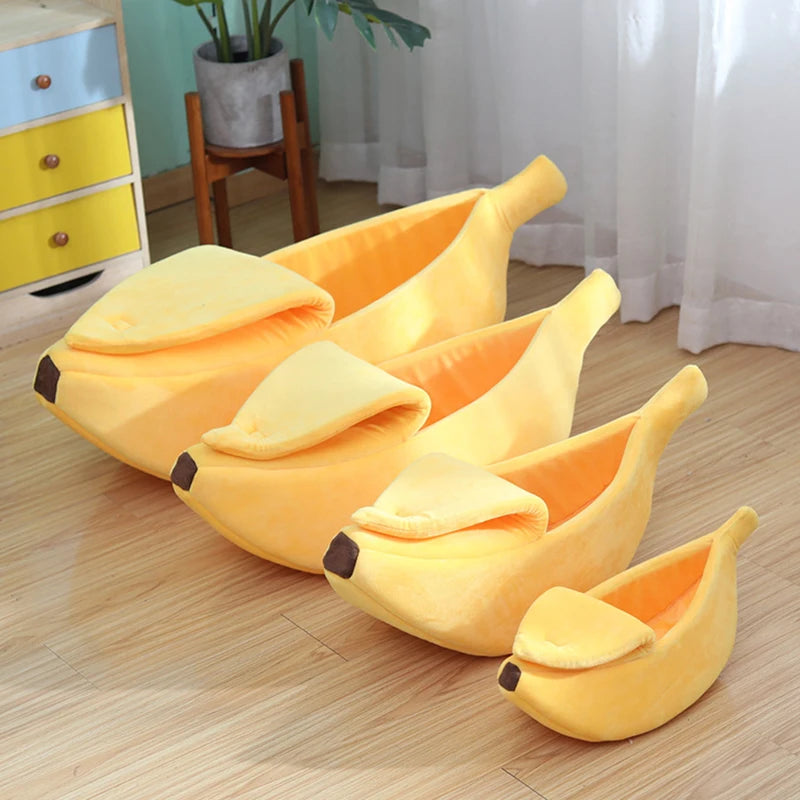 Banana Dog or Cat Bed House Funny Cute Cozy Cat Mat Beds Warm Durable Portable Pet Basket Kennel Dog Cushion Cat Pet Supplies ﻿